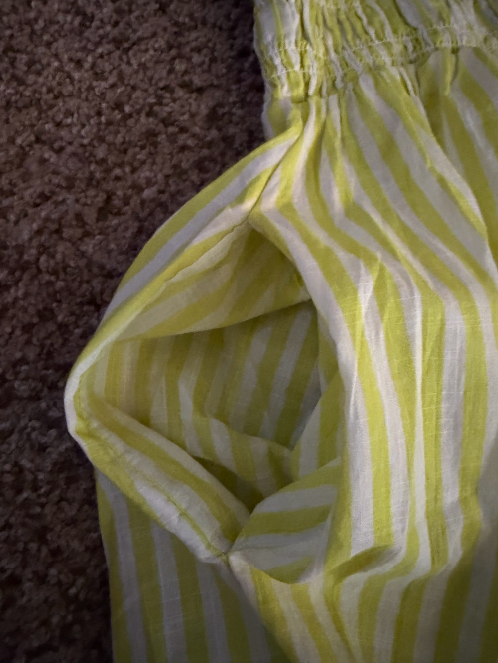 Anthropologie Lyrebird Yellow Striped Midi Dress floral trim Ladybug Print Sz L - Picture 11 of 14